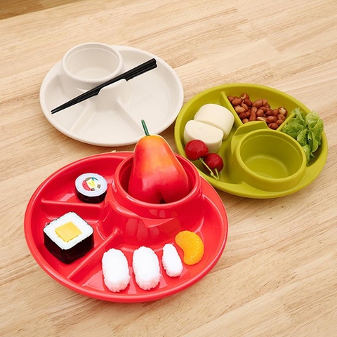 Khay ăn dặm cho bé Nhật Inomata( mẫu tròn)