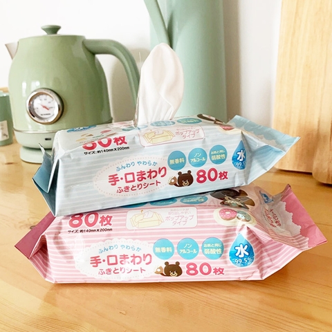 Khăn ướt cho bé Kyowa Nhật Bản gói 80 miếng