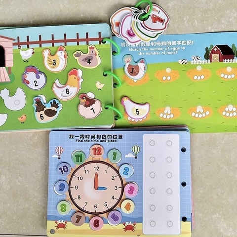 Học liệu bóc dán montessori chủ đề toán học