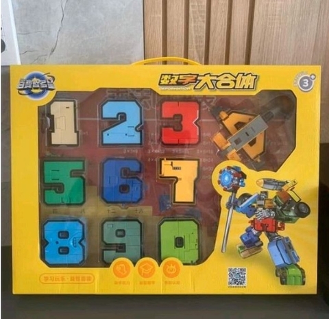 Đồ chơi lắp ghép chữ cái và số biến hình siêu nhân