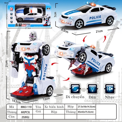 Đồ chơi ô tô phát nhạc xoay 360 độ