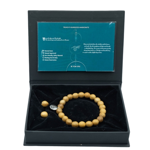 Chuỗi đeo tay Trầm Huơng hạt bầu dục