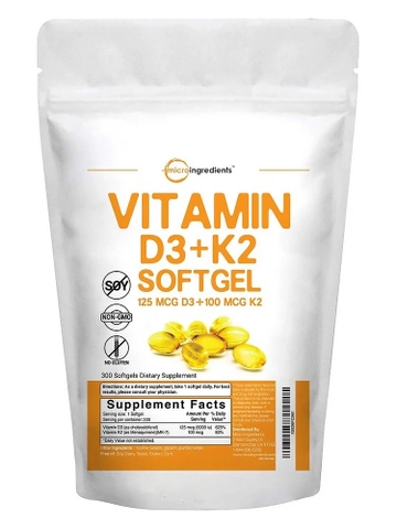 Micro Ingredient Vitamin D3 - K2 Hỗ Trợ Xương Khớp 300 Viên