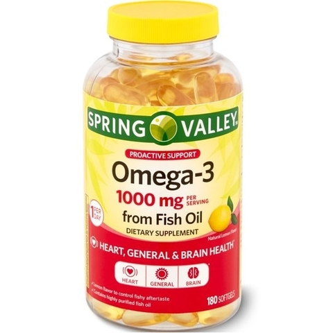 Spring Valley - Omega-3 1000mg from Fish Oil (180 viên)