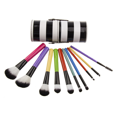 Bộ Cọ Trang Điểm 10 cây BH Cosmetics PCS Pop Art Brush Set