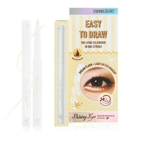 Bút Nhũ Mắt Kẻ Mắt Sivanna Colors Shining Eye Highlighter Stick