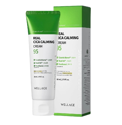 Kem Dưỡng Ẩm Phục Hồi Da Wellage Real Cica Calming 95 Cream