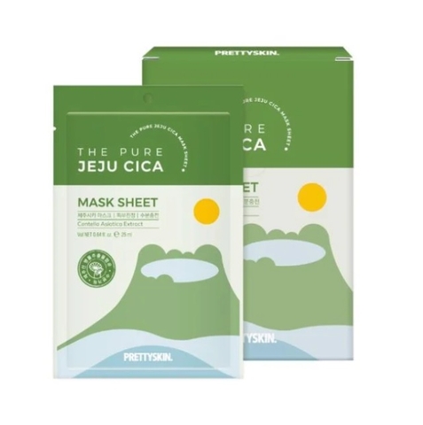 Mặt Nạ Giấy Prettyskin The Pure Jeju Cica Mask Sheet