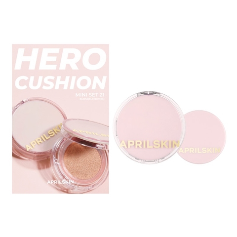Set Phấn Nước April Skin Blossom Hero Mini Cushion Limited Edition