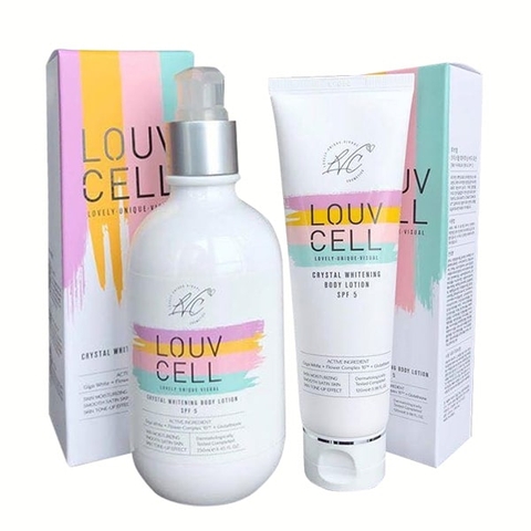 Sữa Dưỡng Thể Louv Cell Crystal Whitening Body Lotion SPF5