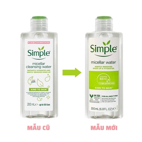 Nước Tẩy Trang Simple Kind To Skin Micellar Cleansing Water