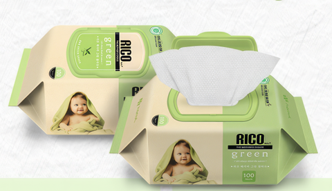 Khăn ướt tự nhiên RicoBaby Green