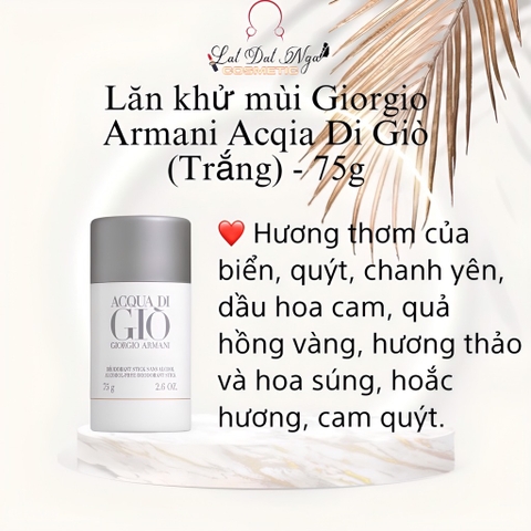 Lăn khử mùi Giorgio Armani Acqia Di Giò (Trắng) - 75g