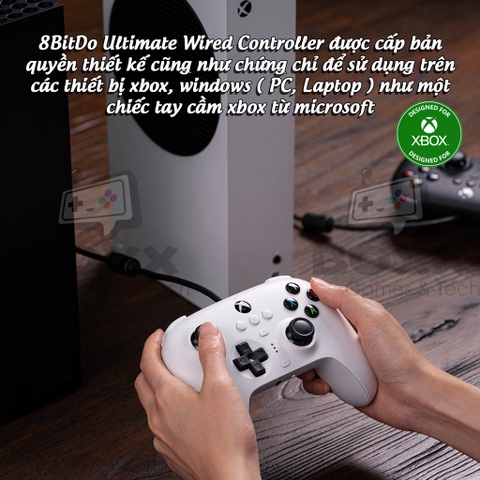 Tay cầm chơi game cho Laptop, PC, Xbox 8BitDo Ultimate Wired Controller