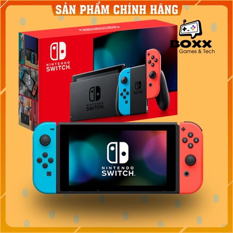 Máy Nintendo Switch V2 Neon Blue và Neon Red Joy‑Con bảo hành 12 tháng kèm quà tặng