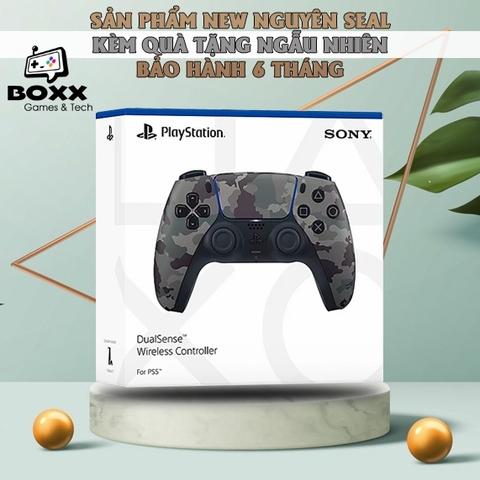 Tay Cầm PS5 DualSense PlayStation 5 Gray Camo