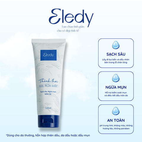 Gel rửa mặt Thảnh Thơi ELEDY - Sạch sâu cho da dầu và da hỗn hợp