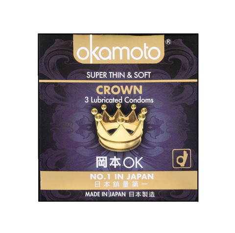 Bao cao su Okamoto Crown - Hộp 3 cái
