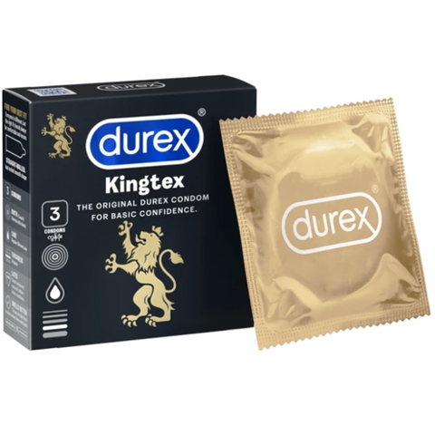 Bao Cao Su Durex Kingtex Hộp 3 Cái