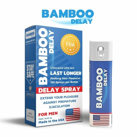 {Cam kết chính hãng} Xịt chống xuất tinh sớm Baboo Delay 12ml chứng nhận FDA Hoa Kỳ