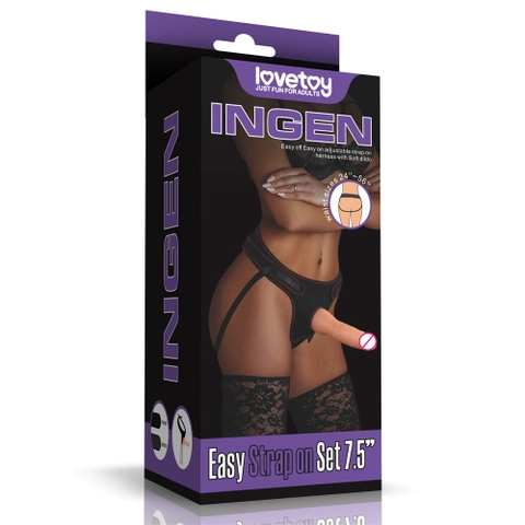 Dương vật giả có dây đeo Lovetoy Ingen Easy Strapon Set 7.5''