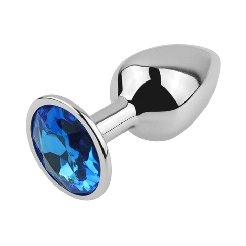 Phích cắm hậu môn inox gắn đá (nhiều màu) - Stainless Metal Jewelry Butt Plug