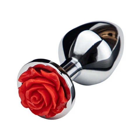 Phích cắm hậu môn hoa hồng - Size S - Stainless metal rose butt plug