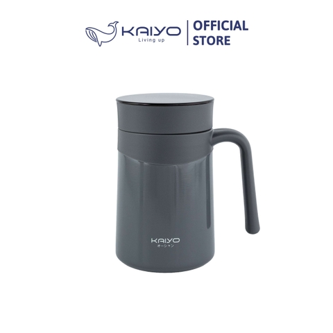 Cốc giữ nhiệt kèm lõi lọc trà Kaiyo, 350ml - Màu ghi
