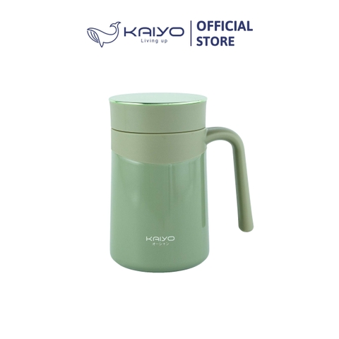Cốc giữ nhiệt kèm lõi lọc trà Kaiyo, 350ml - Xanh mint