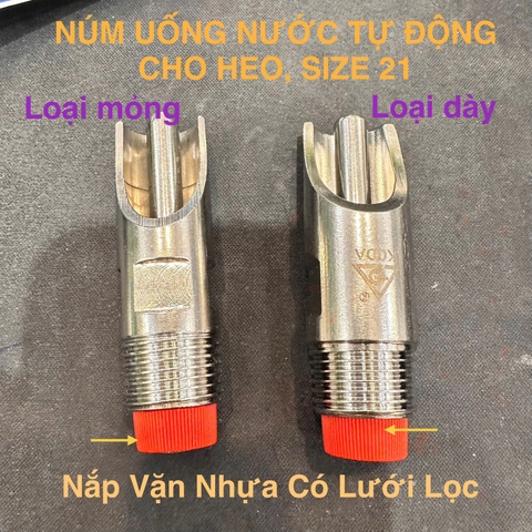 Vì Sao Người Chăn Nuôi Lâu Năm Nên Dùng Núm Uống Nước Tự Động Có Nắp Nhựa Đỏ & Lưới Lọc Inox?