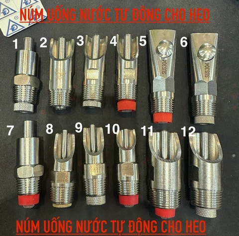12 Mẫu Núm Uống Tự Động Cho Heo – Đủ Mọi Giai Đoạn – Đủ Size 21 & 27 – Có Giá Sỉ!