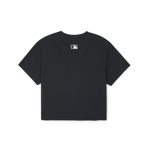 Áo Croptop MLB Korea Basic Small Logo New York Yankees Black