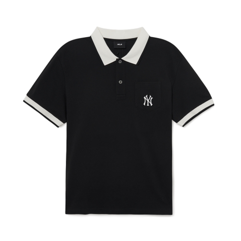 Áo Polo MLB Men's Basic Comfortable Fit Collar New York Yankees Black