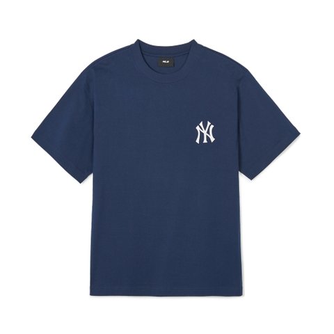 Áo Thun MLB Korea Denim Like Mono Big Lux New York Yankees Navy