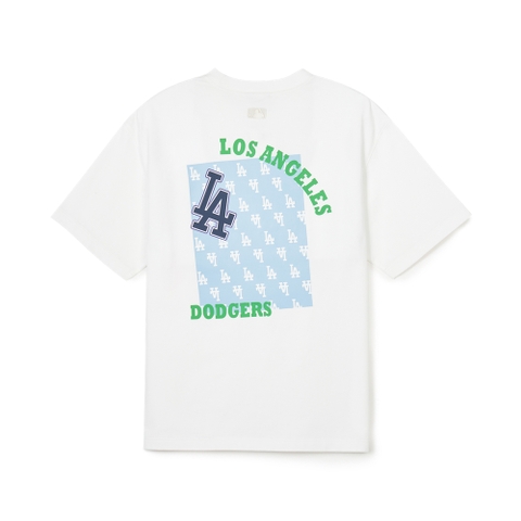 Áo Thun MLB Korea Monative T-Shirt LA Dodgers Ivory