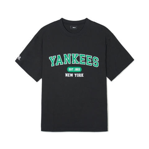 Áo Thun MLB Korea Varsity New York Yankees Black