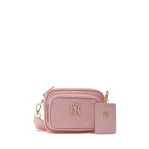 Túi MLB Korea Dia Monogram JQD Camera Bag New York Yankees Pink