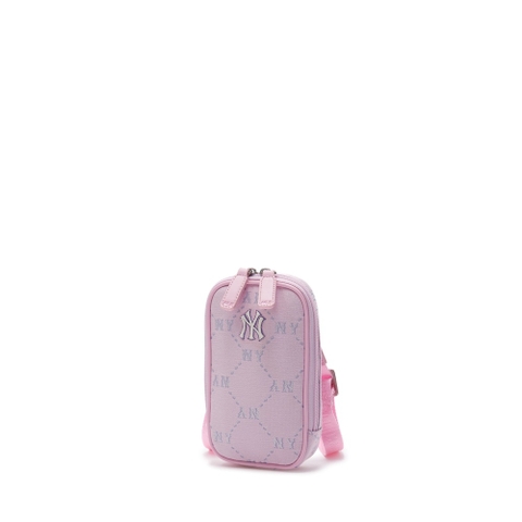 Túi MLB Korea Diamond Monogram Phone Pouch New York Yankees Pink