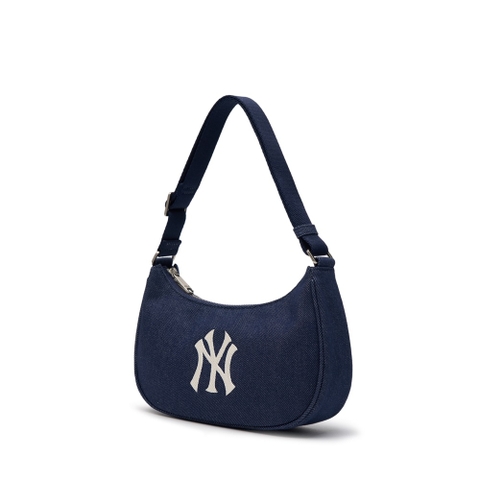 Túi MLB Korea Basic Denim Hobo Bag New York Yankees Indigo