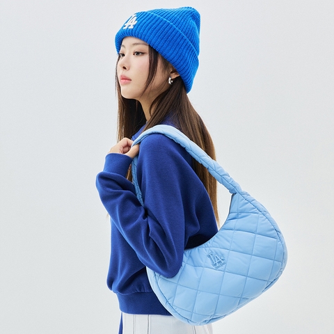 Túi MLB Korea Quilted Hobo Bag Medium LA Dodgers Blue