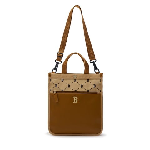 Túi MLB Korea Diamond Monogram Sub Bag Boston Red Sox Beige