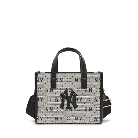 Túi MLB Diamond Monogram Jacquard Small Tote Bag New York Yankees Black