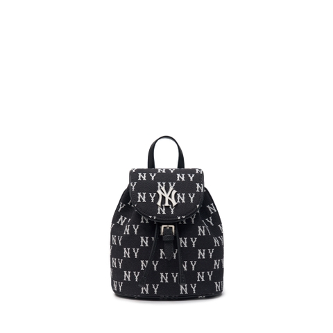 Túi MLB Korea Monogram Jacquard Bucket Bag New York Yankess Black