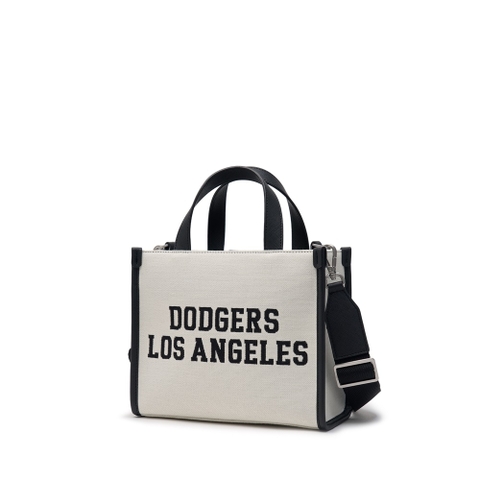 Túi MLB Korea Varsity Jacquard Tote Bag LA Dodgers Cream