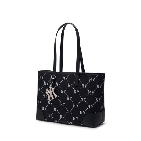 Túi MLB Korea Diamond Monogram Jacquard Tote Bag New York Yankees Black