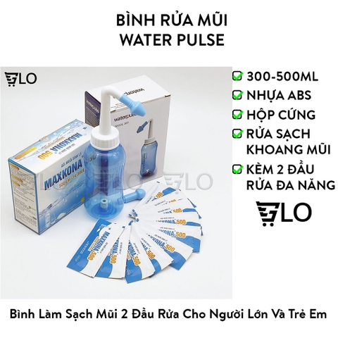 Bình Rửa Mũi Water Pulse Giúp Làm Sạch Khoang Mũi, Loại Bỏ Bụi Bẩn, Phấn Hoa, Trị Viêm Xoang