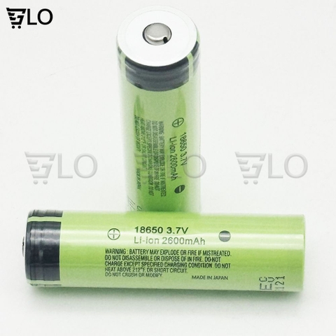 1 Viên Pin Sạc 18650 Li-Ion 3.7v Màu Đỏ, Xanh Dung Lượng Thực 2600mAh