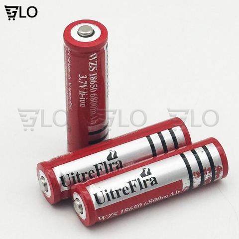 1 Viên Pin Sạc 18650 Li-Ion 3.7v Màu Đỏ, Xanh Dung Lượng Thực 2600mAh