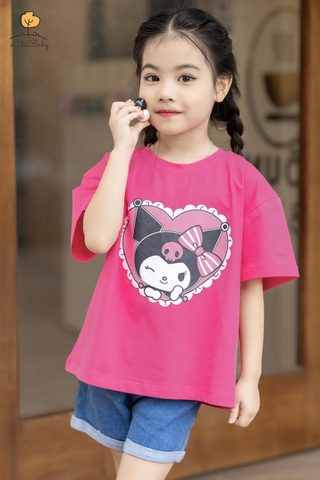 Áo Bé gái cotton ngắn tay Melody size đại 10/16 x24