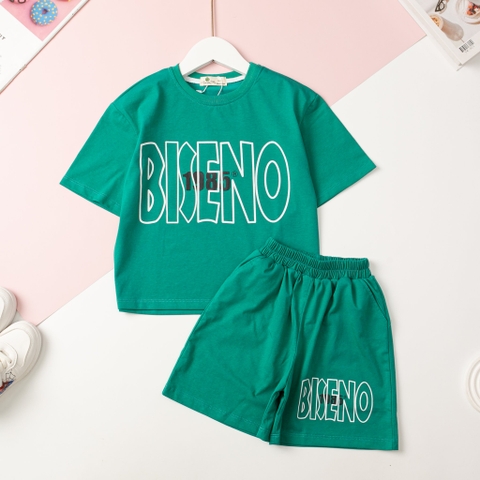 Bộ cotton Bé trai ngắn tay chữ BIS size 4/12T